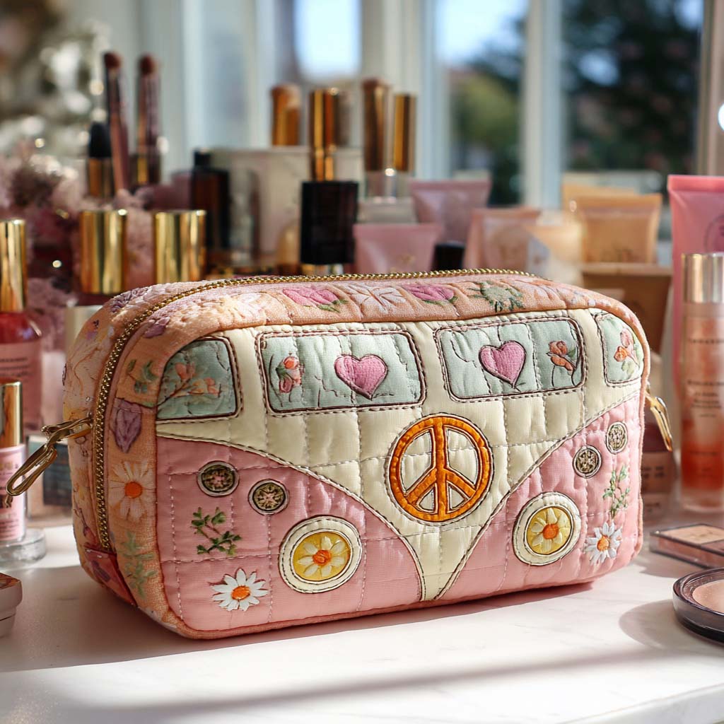 Geantă cosmetică matlasată - Pastel van — imagine 1