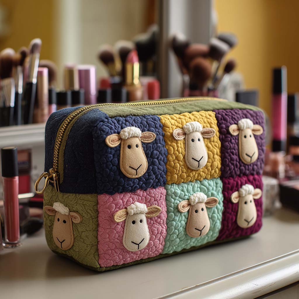 Geantă cosmetică matlasată - Patchworkstoff — imagine 1