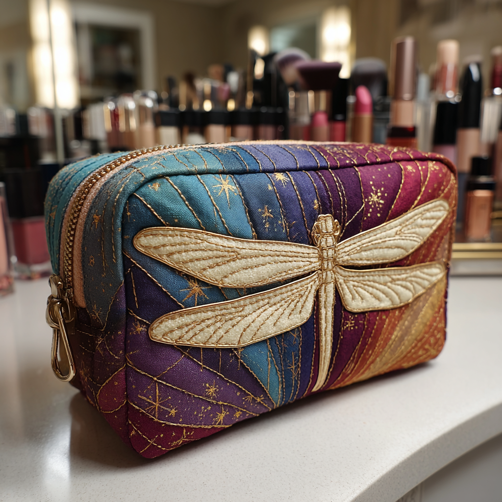 Geantă cosmetică matlasată - Dragonfly — imagine 1