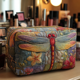Geantă cosmetică matlasată - Pajiște libelulă — imagine 1
