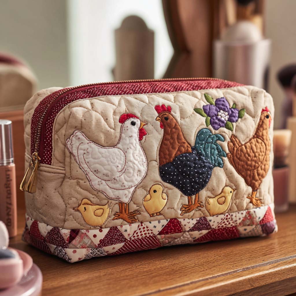 Geantă cosmetică matlasată - Hen's Nest — imagine 1