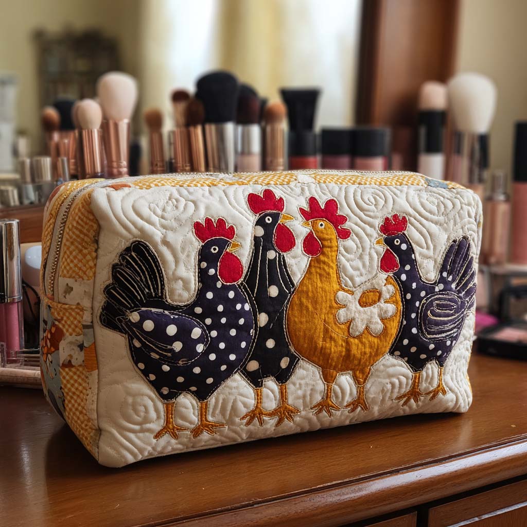 Geantă cosmetică matlasată - Merry Hen — imagine 1
