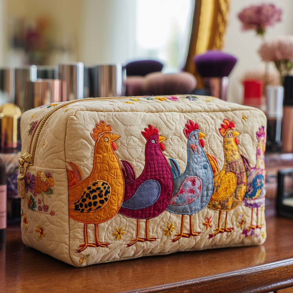 Geantă cosmetică matlasată - Merry Hen — imagine 1