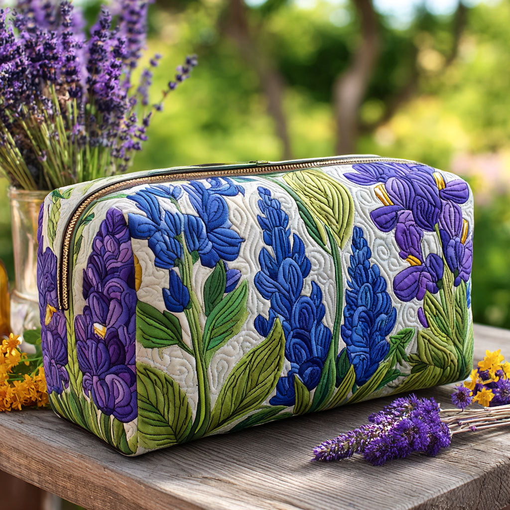 Geantă cosmetică matlasată - Model floral — imagine 1