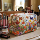 Geantă cosmetică matlasată - Grădină de flori — imagine 1