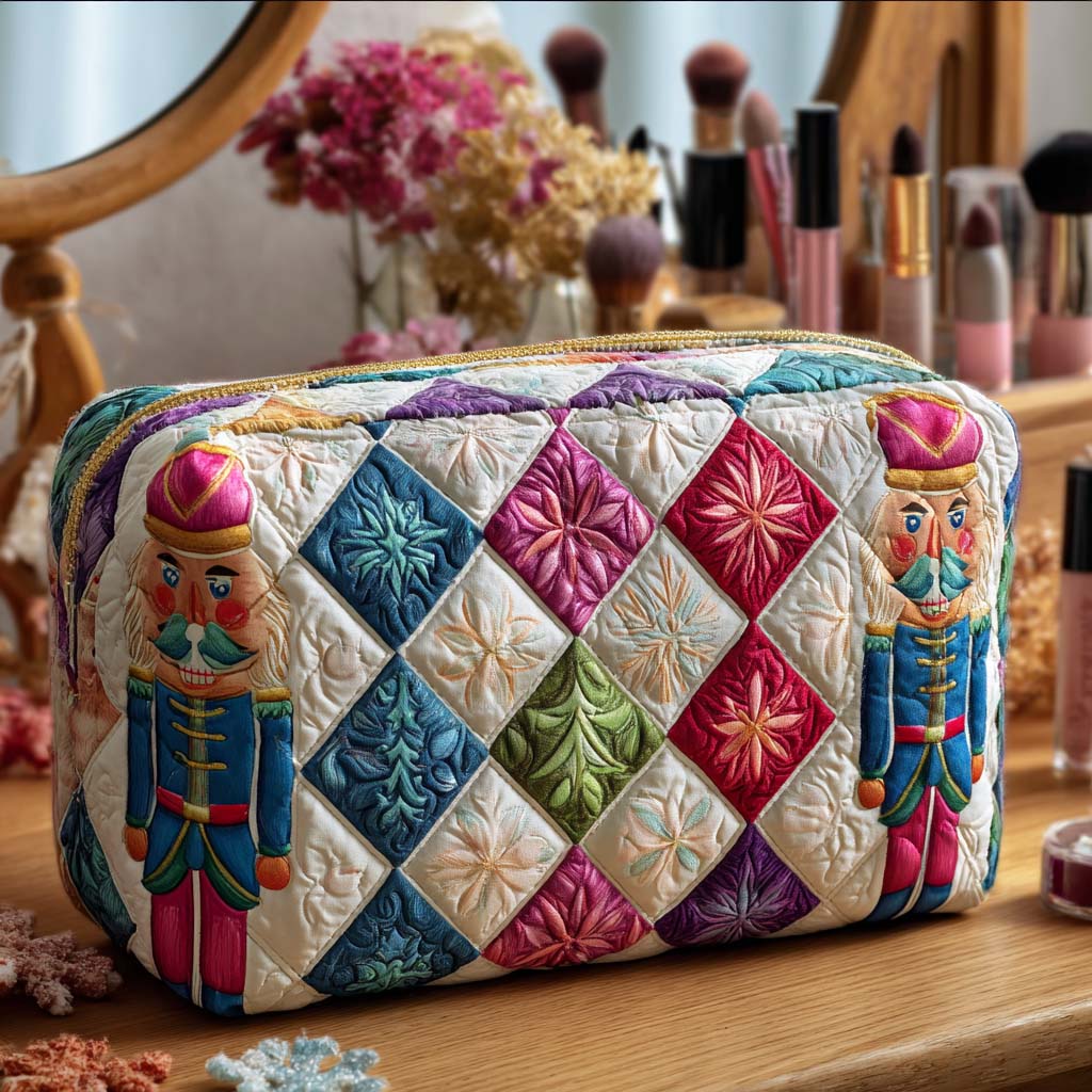 Geantă cosmetică matlasată - Soldaț de Crăciun — imagine 1