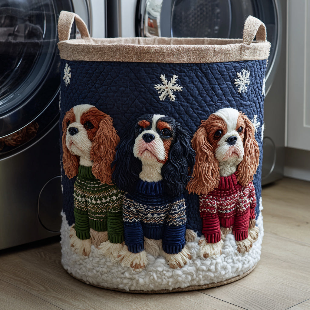 Coș de rufe matlasat - Cavalier King Charles — imagine 1