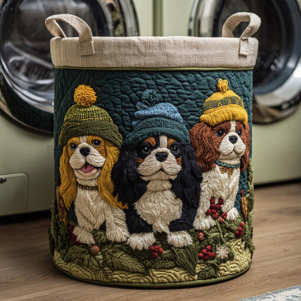 Coș de rufe matlasat - Cavalier King Charles — imagine 1