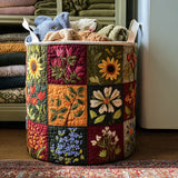 Coș de rufe matlasat - Flori delicate — imagine 1