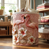 Coș de rufe matlasat - Flamingos — imagine 1