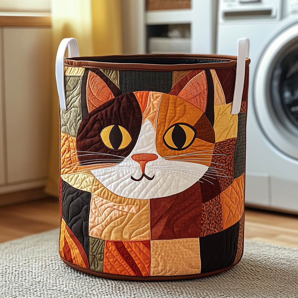 Coș de rufe matlasat - Getigerter cat — imagine 1