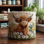 Coș de rufe matlasat - Highland Cow — imagine 1