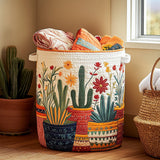 Coș de rufe matlasat - Cactus — imagine 1