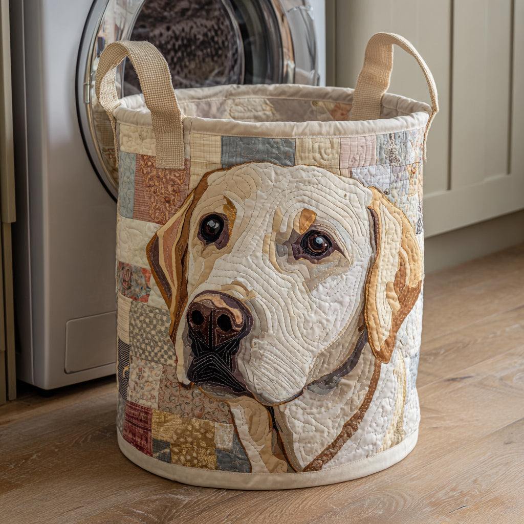 Coș de rufe matlasat - stil rustic Labrador — imagine 1