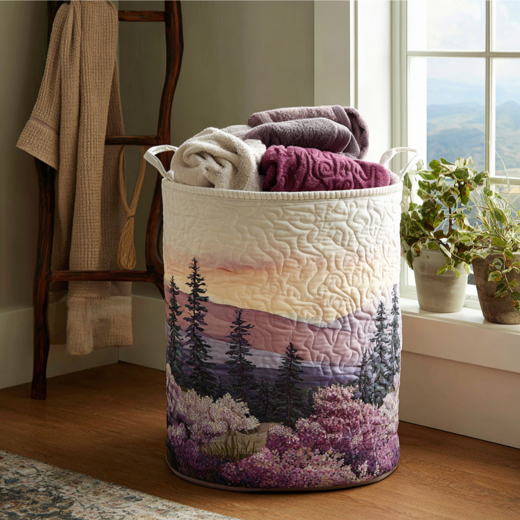 Coș de rufe matlasat - Lilac Acacia — imagine 1