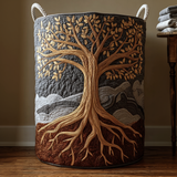 Coș de rufe matlasat - Peisaj natural cu model — imagine 1