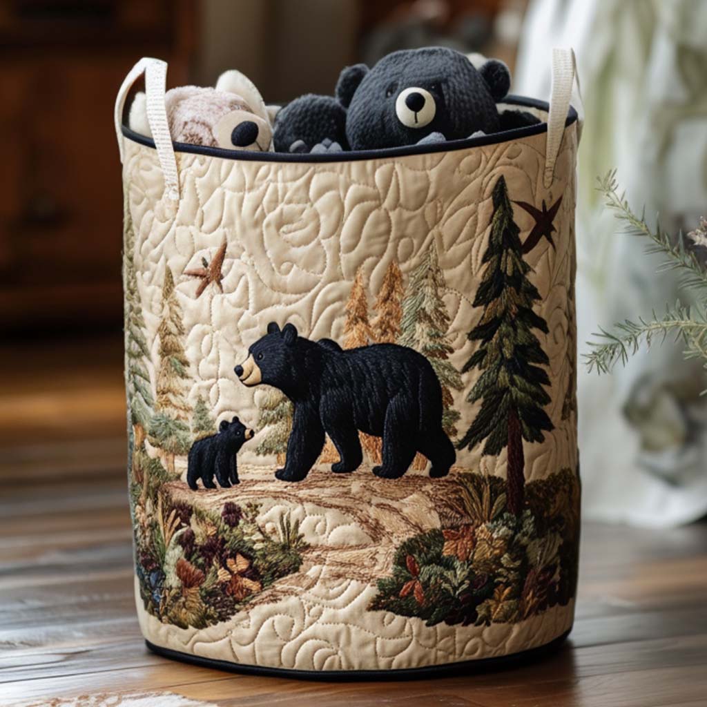 Coș de rufe matlasat - Stil rustic — imagine 1