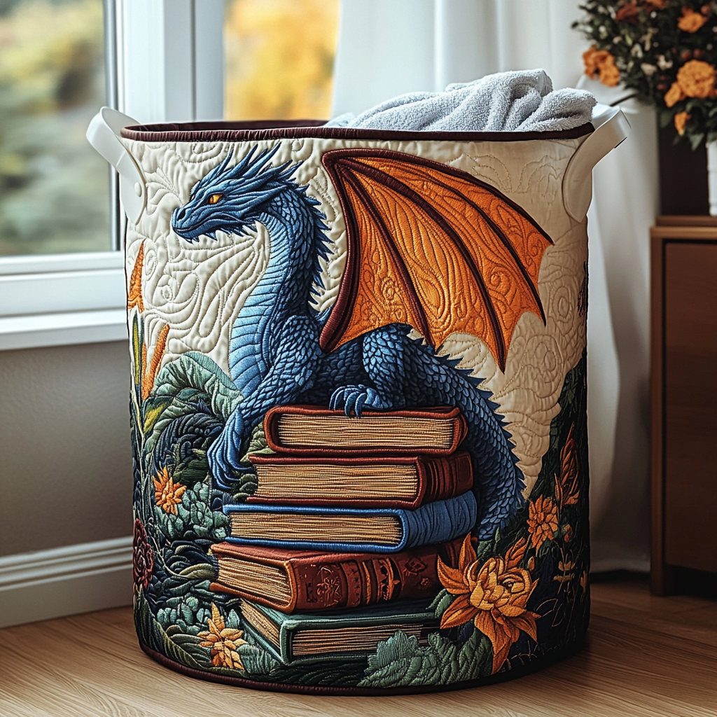 Coș de rufe matlasat - Dragon — imagine 1