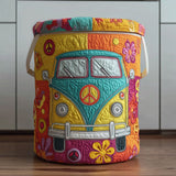 Coș de rufe matlasat - stil hippie colorat — imagine 1