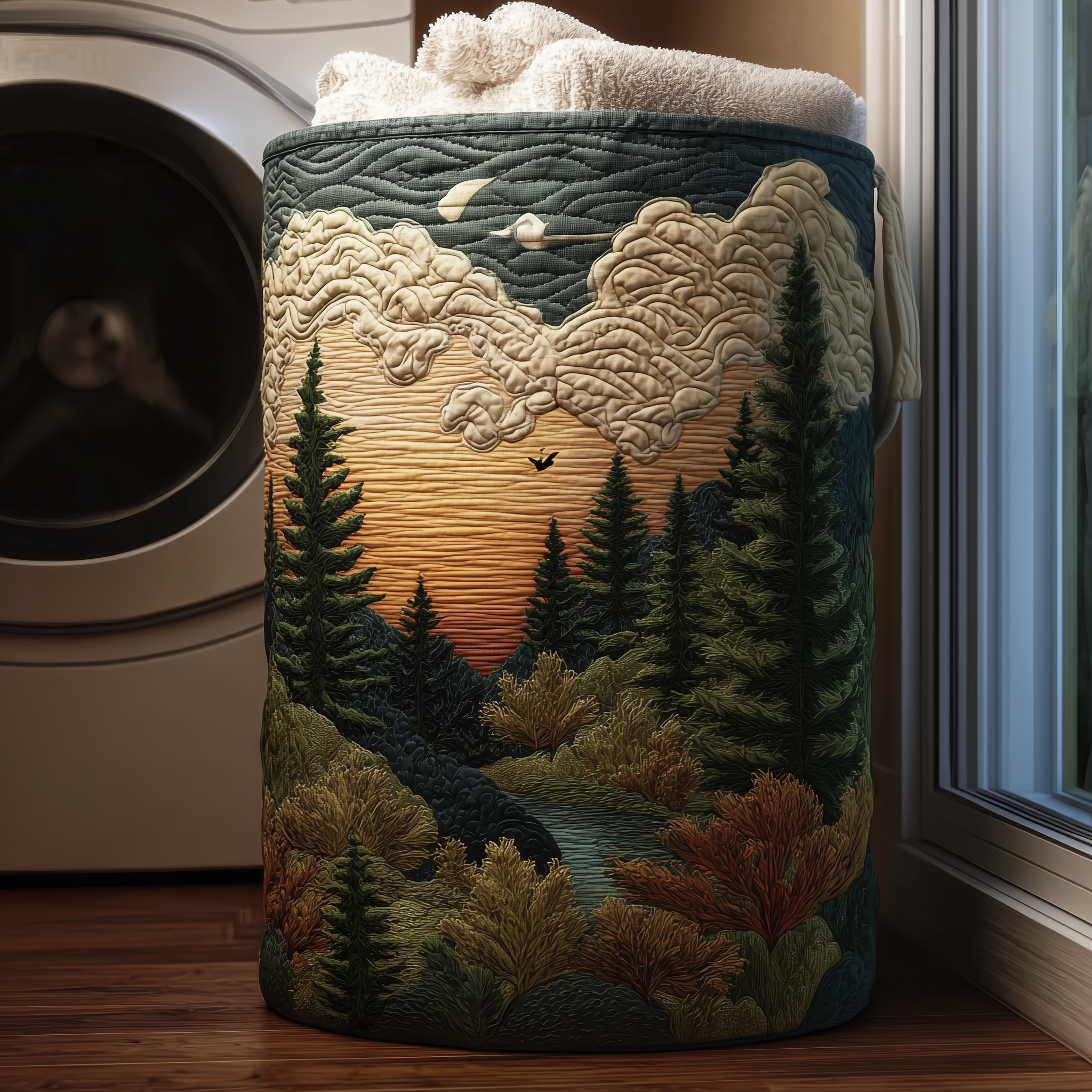 Coș de rufe matlasat - Peisaj natural — imagine 1
