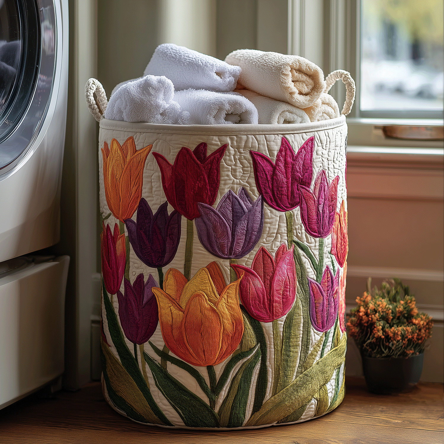Coș de rufe matlasat - Tulip — imagine 1