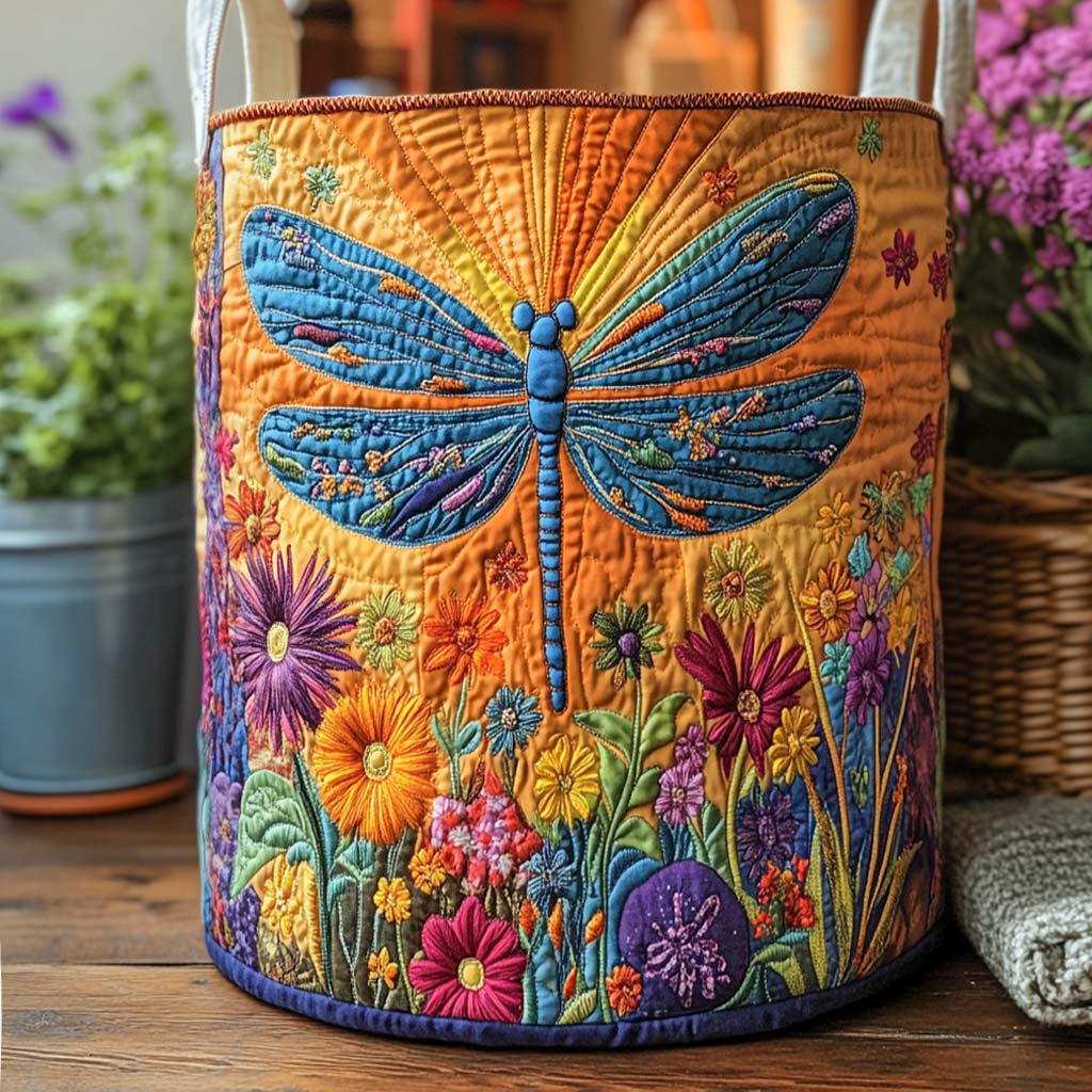 Coș de rufe matlasat - Model floral — imagine 1