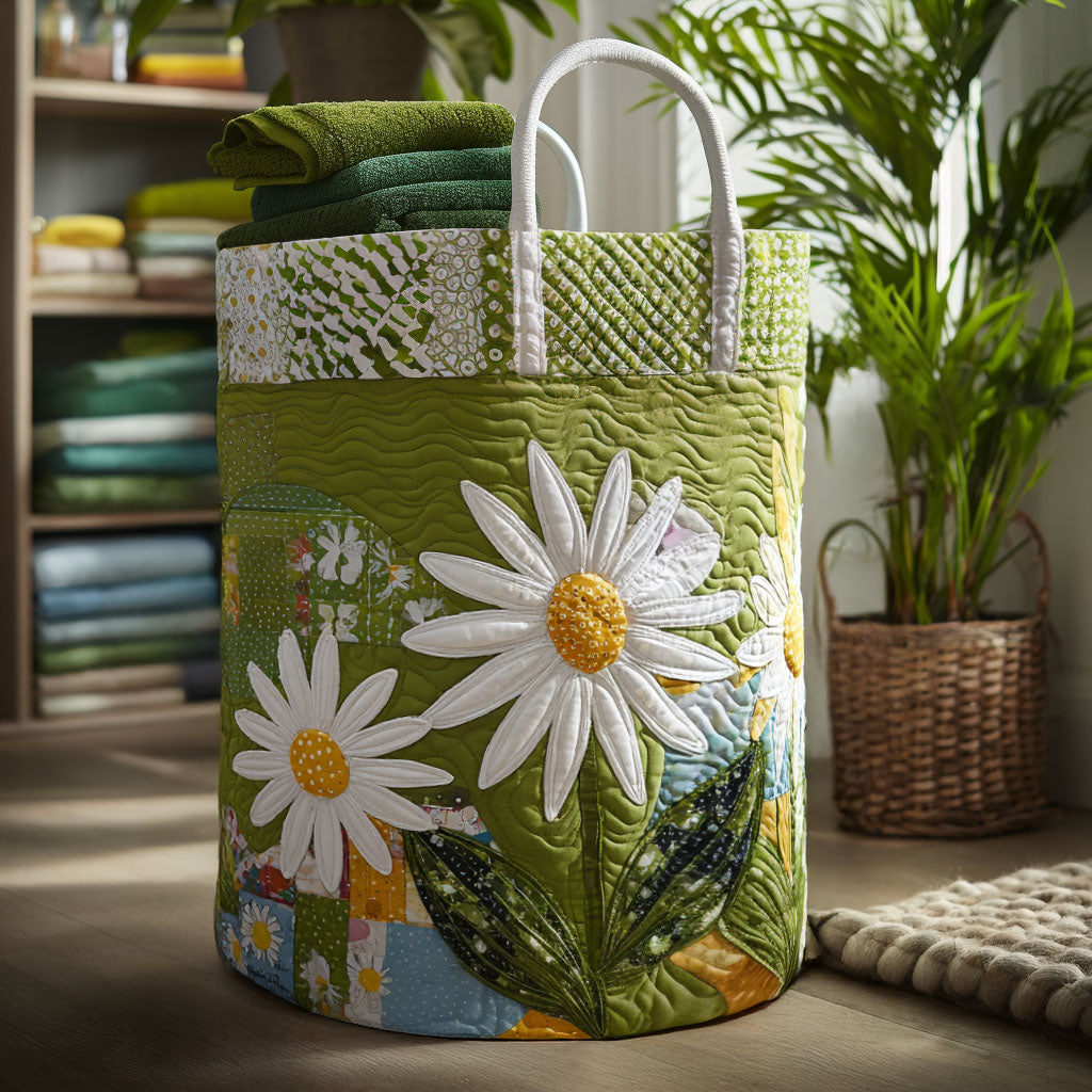 Coș de rufe matlasat - Model floral — imagine 1