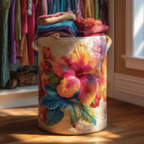 Coș de rufe matlasat - Model floral — imagine 1