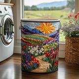 Coș de rufe matlasat - Model floral — imagine 1