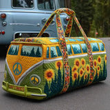 Geantă de voiaj matlasată - Floarea-soarelui hippie — imagine 1