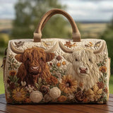 Geantă de călătorie matlasată - Vite scoțiene din rasa Highland — imagine 1
