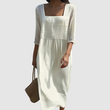 Rochie de vară - lejeră din in — imagine 2