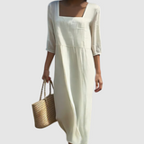 Rochie de vară - lejeră din in — imagine 3