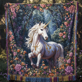 Pătură țesută - Unicorn Lumină de Lună — imagine 1