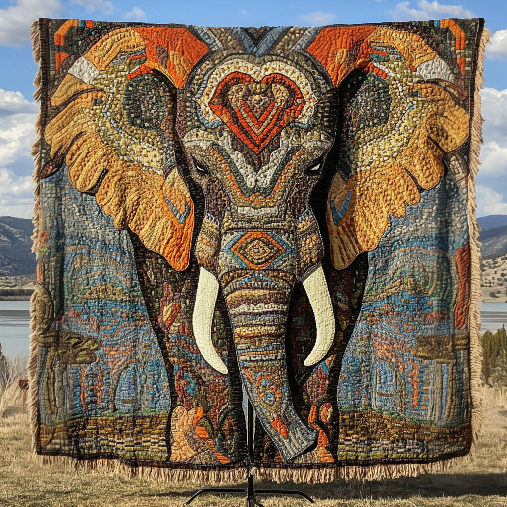 Pătură țesută - Elefant Safari — imagine 1