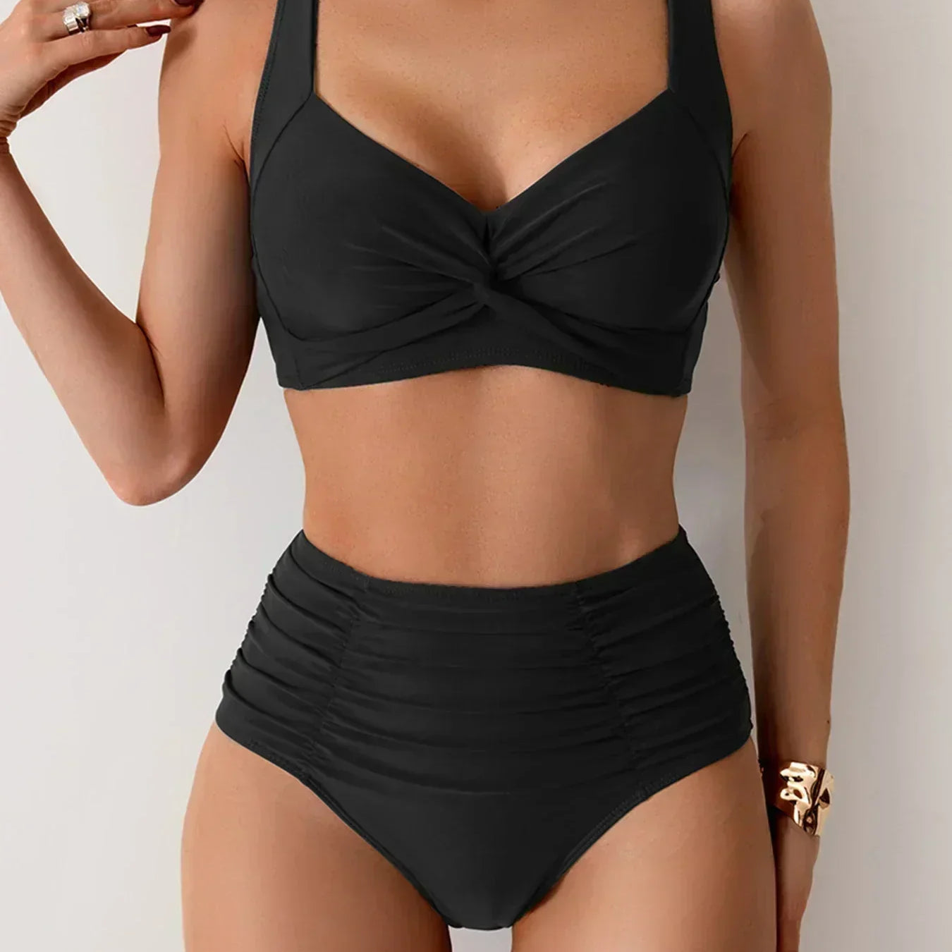 Tabitha - costum de baie de vară cu talie înaltă — imagine 1