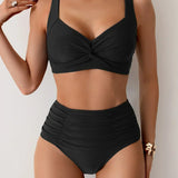 Tabitha - costum de baie de vară cu talie înaltă — imagine 1