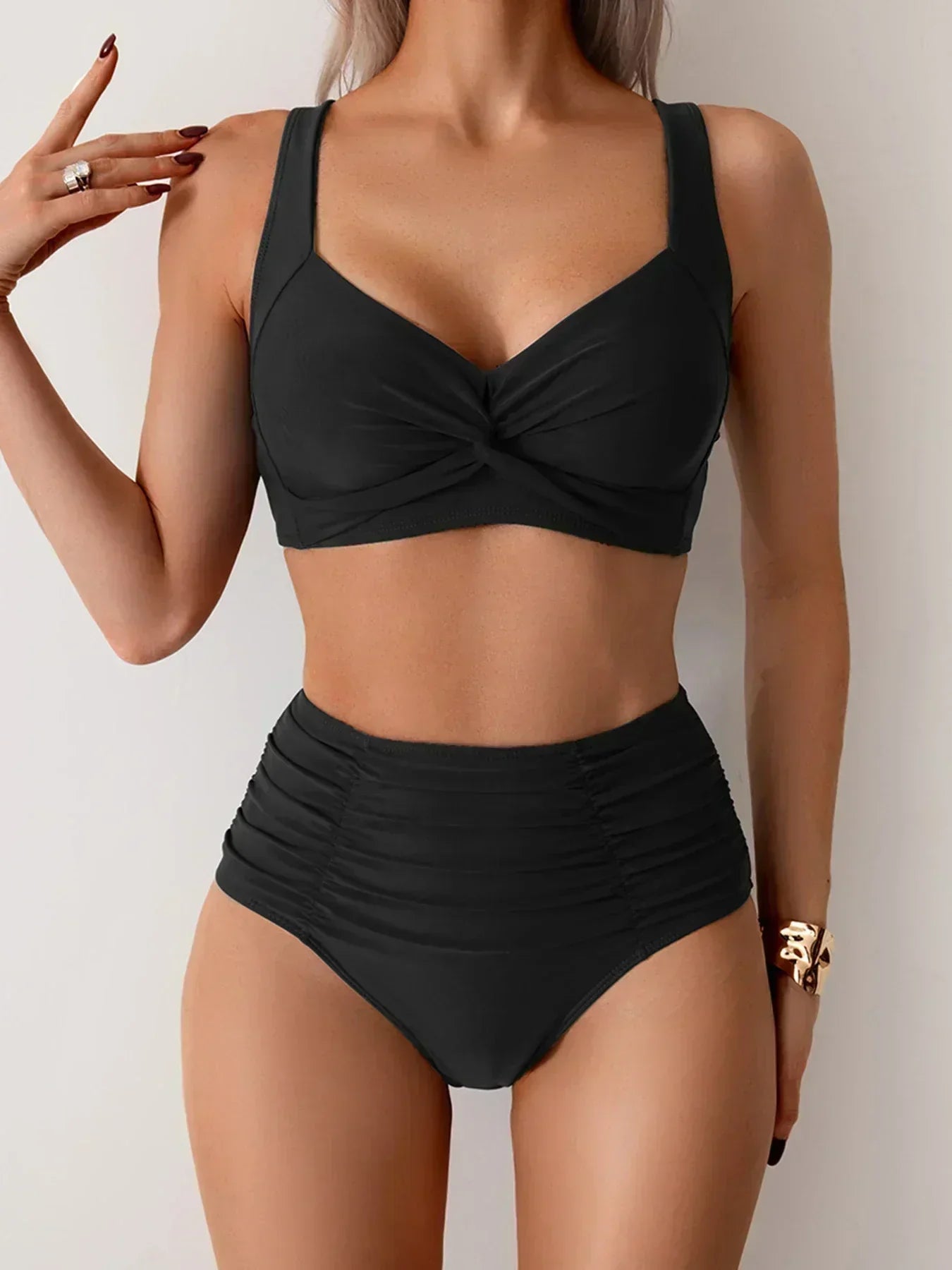 Tabitha - costum de baie de vară cu talie înaltă — imagine 1