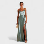 Tara - rochie lungă din satin — imagine 1