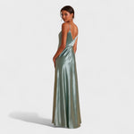 Tara - rochie lungă din satin — imagine 4