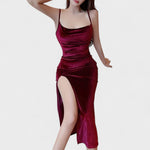Taylor - rochie de catifea cu crăpătură — imagine 14