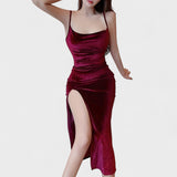 Taylor - rochie de catifea cu crăpătură — imagine 14