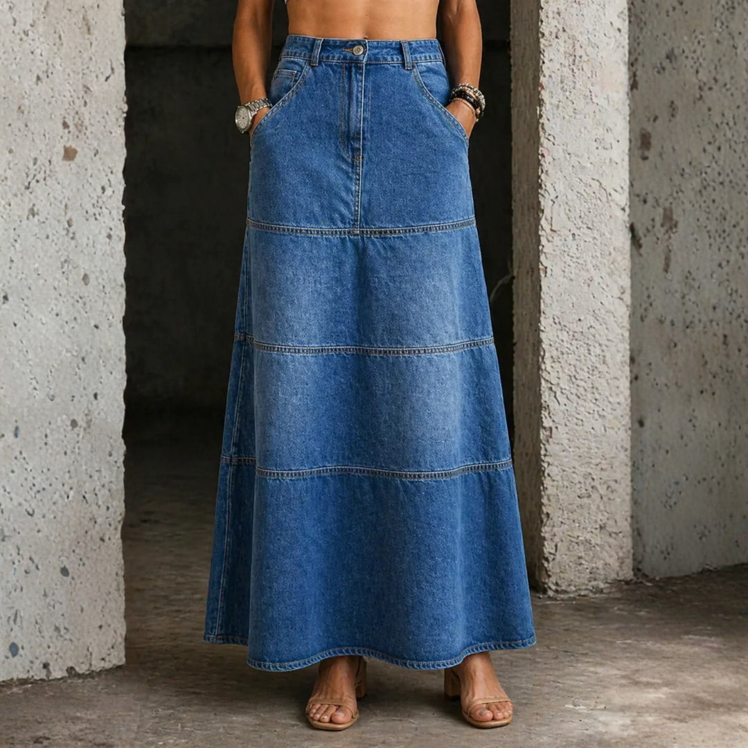 Tracy - fustă midi din denim — imagine 1