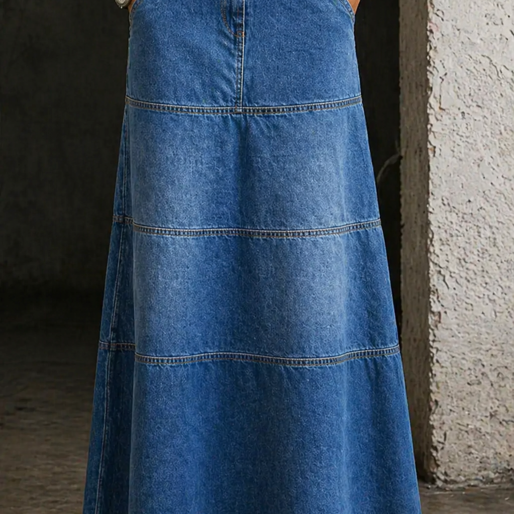 Tracy - fustă midi din denim — imagine 2
