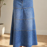Tracy - fustă midi din denim — imagine 3