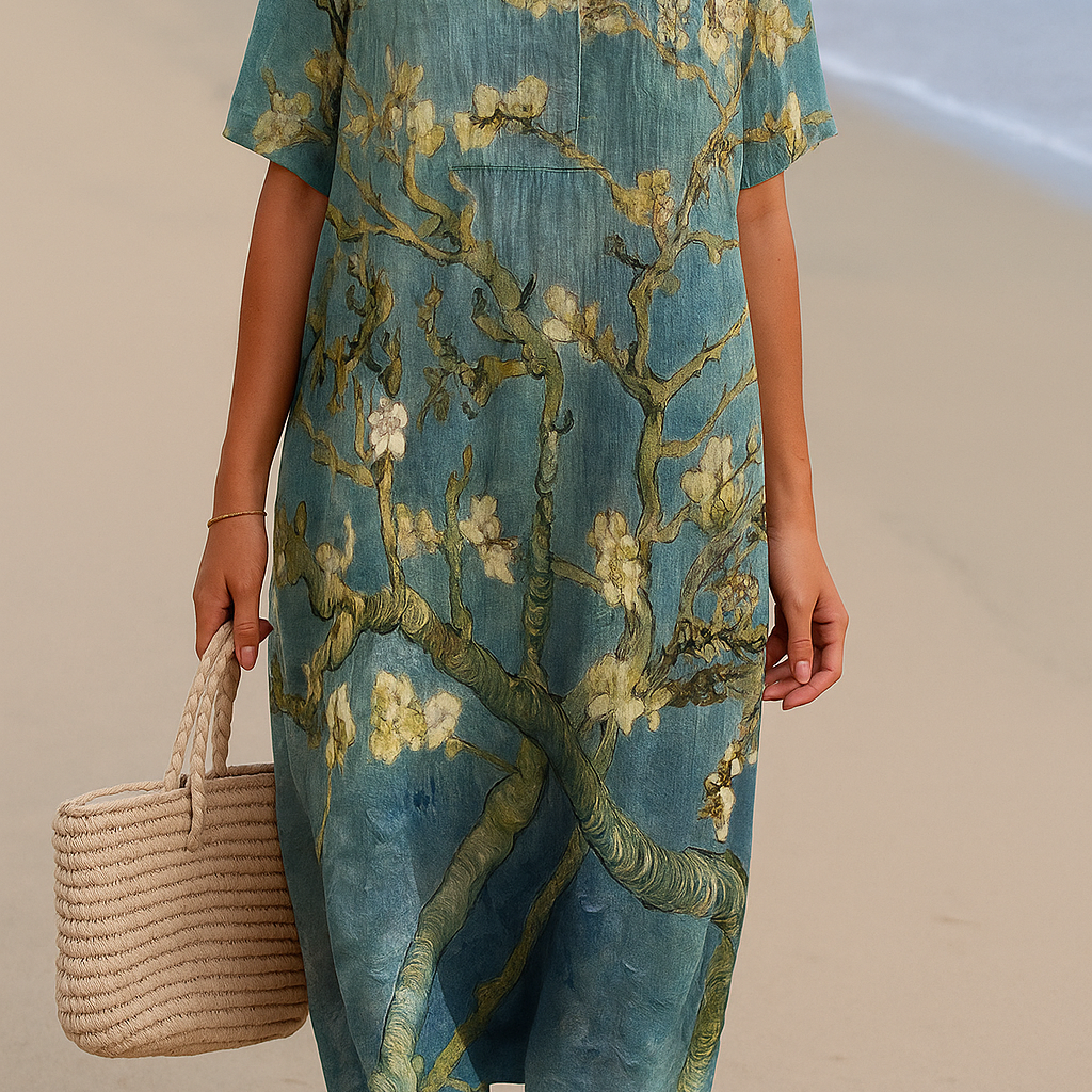 Rochie florală Tracy în verde turcoaz — imagine 2