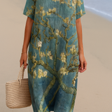 Rochie florală Tracy în verde turcoaz — imagine 2