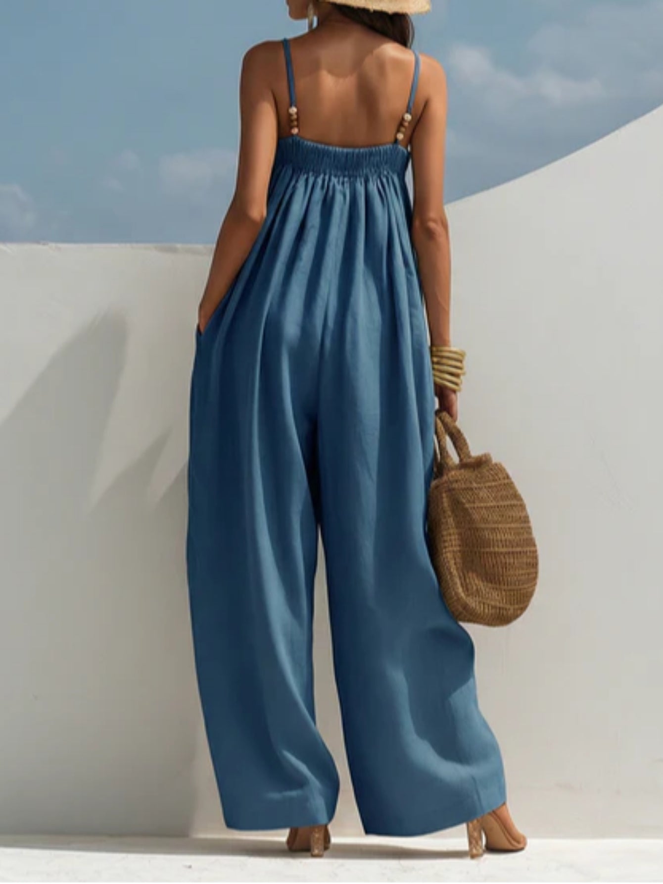 Valentina - salopetă din denim cu croi larg — imagine 5