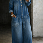 Valerie - salopetă din denim cu umerii goi — imagine 5