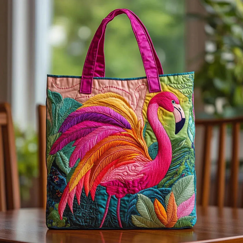 Melody - geantă matlasată, flamingo curcubeu — imagine 1